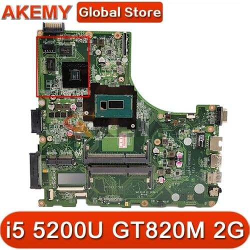 DA0ZQ0MB6E0 ZQ0 motherboard for ACER E5-471 E5-471G V3-472P Laptop motherboard CPU i5 5200U GT820M 2G DDR3 Test OK Mainboard