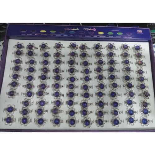 Europe High quality fashion flower mood rings open mouth change color ring Adjustable 400pcs/lot