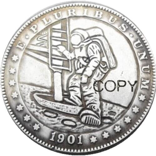 HB(21)US Hobo 1901 Morgan Dollar Silver Plated Copy Coins