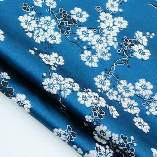 Qualified Dress Fabric Pillow Sofa Cover Material Glossy Jacquard Flower 1 Yard