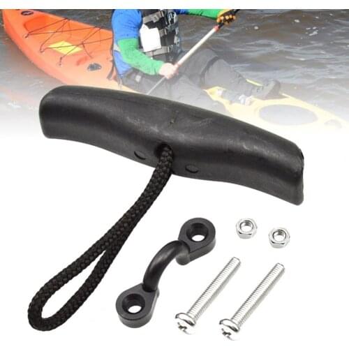 Easily Install Versatile Kayak Pull Handle with Cord Replace Hardware Kit Stainless Steel Kayak Handle Smooth for Boat