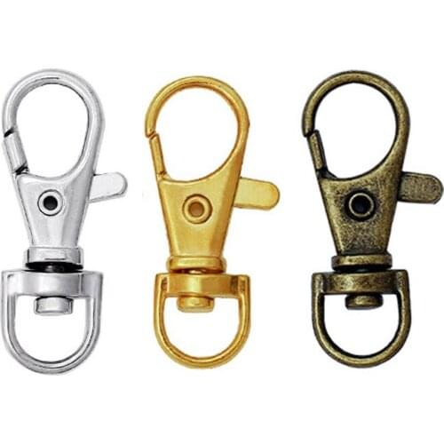 50PCS Metal Swivel Trigger Lobster Clasp Snap Hook Key Buckle Lanyard for DIY Craft Backpack Bag Parts Accessories