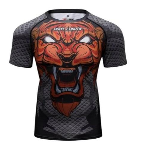 Cody Lundin Digital Sublimation Printed Rash Guard Men Gym Short Sleeve Casual Jogging Tshirt