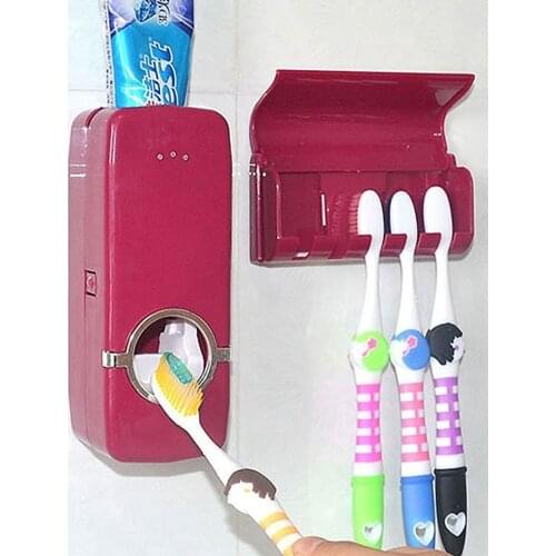 Automatic Toothpaste Dispenser Space Saving Toothbrush Holder Toothbrush Organizer Toothbrush Box Bathroom Accessories Set
