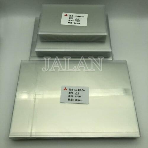 250um OCA Adhesive Sticker for Mitsubishi Mobile Phone Tablet 6/7/8/10.1 inch Glass OCA film laminating lcd display repair