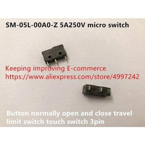 Original new 100% SM-05L-00A0-Z 5A250V micro switch button normally open and close travel limit switch touch switch 3pin