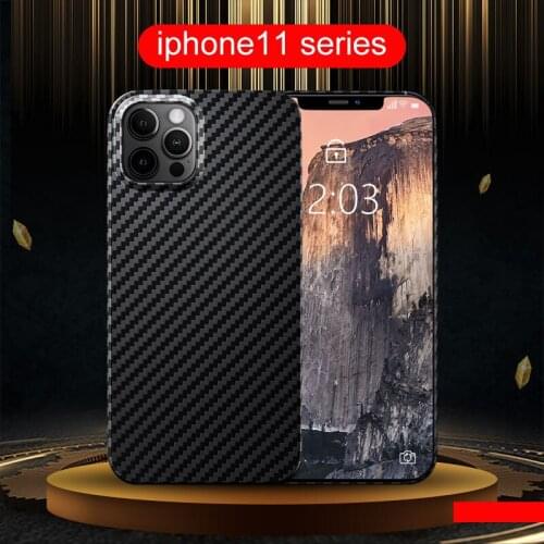 Half Coverage Pure Carbon Fiber Phone Case For iPhone11 11Pro 11Promax Ultra-Thin Carbon Fiber Phone Case Cover for iPhone