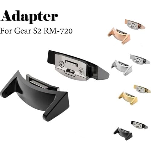 Stainless Steel Connector for Samsung Gear S2 RM-720 connector Replaceable Adapter Connect 20mm For Samsung Watch s2 RM-720