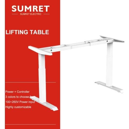 Electric table lift desk lifting column intelligent smart adjustable Height Two foot noiseless Bounce back Overheating protectio