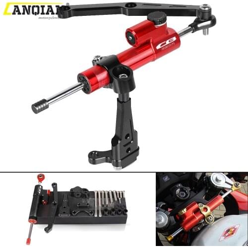 Motorcycle CNC Adjustable Steering Stabilizer Damper Mounting Support Bracket Kit Steer Dampers For Honda CB650R CB650 CB 650 R