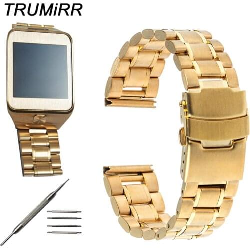 22mm Stainless Steel Watch Band Clasp Buckle Strap Bracelet for Samsung Galaxy Gear 2 R381 R382 R380 Moto 360 2 Gen 46mm 2015