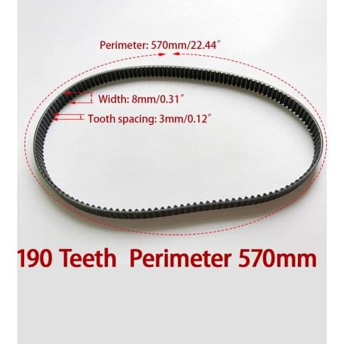 190 Teeth Breadmaker Conveyor Belts bread machine belts Bread Maker Parts 190Teeth Perimeter 570mm Kitchen Appliance accessories