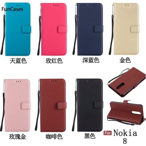Luxury Wallet Phone Case sFor Estojo Nokia 8 Card slot Case Caso Transparent Back Cover For Nokia 8 Kilifi Etui Casi