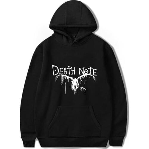 Hoodie Death Note Solid Color Letter Hoodies Harajuku Streetwear Kids Anime Sweatshirt Boys/girls Pullovers Death N Kids Clothes