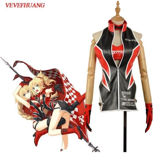 VEVEFHUANG Fate Apocrypha Nero Racing Suits Ruler Joan Of Arc Jeanne Mordred Sexy Jumpsuits Uniform Girls Cosplay Halloween Xmas