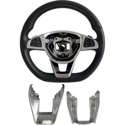 X7AE Compatible with Mercedesbenz C A E Old Model Original Car Flat Sports Version Steering Wheel Shift Handle Sticker Frame