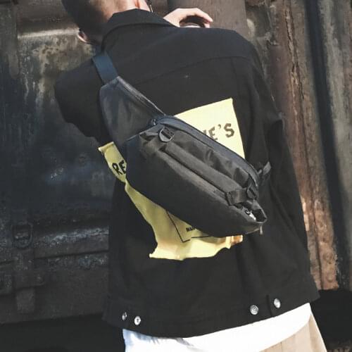 New Male Fanny Pack Brand Chest pack Crossbody Bag Money Belt Oxford Waist Bag Kidney High Capacity Young Men Black Fanny Pack
