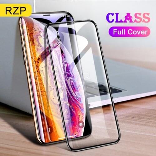 RZP Full Cover Tempered Glass For iPhone 5 5s 5C SE 6 6s 7 8 Plus X XR Xs Max Screen Protector For iPhone 6 X s 7Plus Glass Film