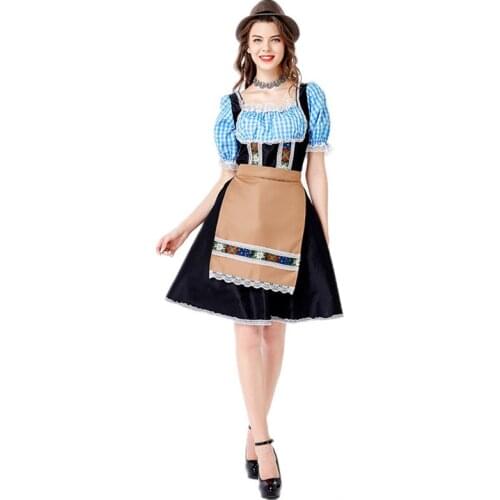 Women Sexy German Oktoberfest Costume Beer Girl Beer Dirndl Dress Suit