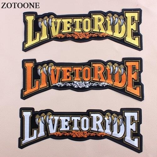 ZOTOONE Big Letter Patch Iron on Iron on Transfers For Clothing Letters Military Patches For Clothes DIY Jeans Applique Stickers