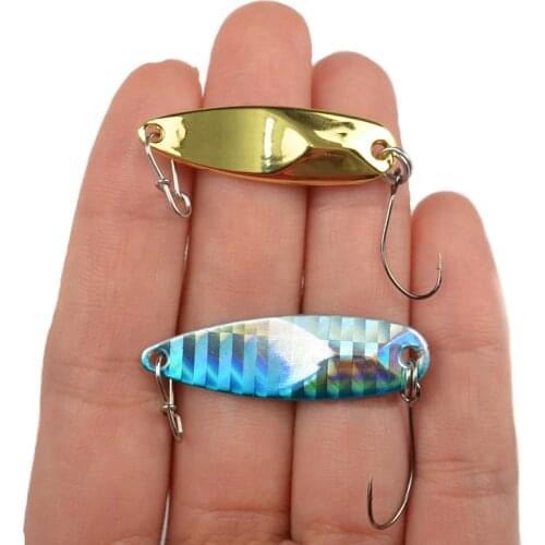 1PCS 2g 3g small micro Spoon Fishing Lure Metal Lures Hard Baits Spoon Artificial Trout Lure fishing bait free shipping