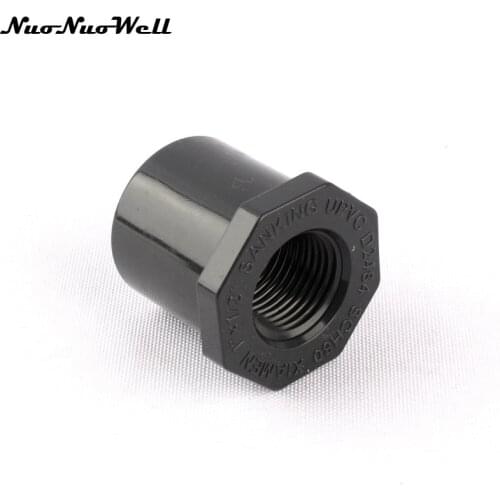 1pcs NuoNuoWell PVC ANSI 1" to 1/2" Thread Straight Connector Pipe Adapter Hose Converter Garden Irrigation Water Tank Fittings
