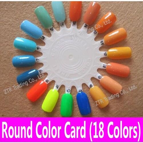 1 set 10 pcs 10*18 Tips Round Nail Art Practice Showing Shelf Polish Color Display Card Nail Color Chart Nail Color Card Pack