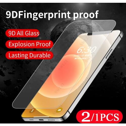 2/1Pcs Protective Film for iphone 12 Mini 11 Pro 8 7 6 6s Plus X XS Max XR SE Tempered Glass Phone Screen Protector on the Glass