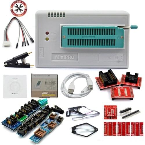 2020 Original TL866II Plus Universal minipro programmer TL866ii plus nand flash AVR PIC Bios USB Programmer with full adapters