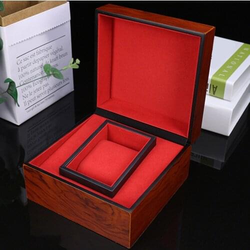 Wrist Watch Bracelet Storage Case Bangle Display Box with Red Pillow, Gift Packing