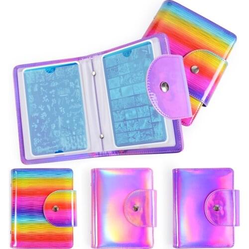 20Slots Empty Stamping Plates Holder Case 3Colors Stamping Plate Collection Nail Art Plate Organizer Stamp Kits Tool
