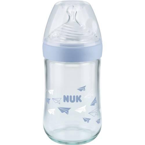 NUK GLASS Baby Bottle Nature Sense-240ml-SL No: 1 M