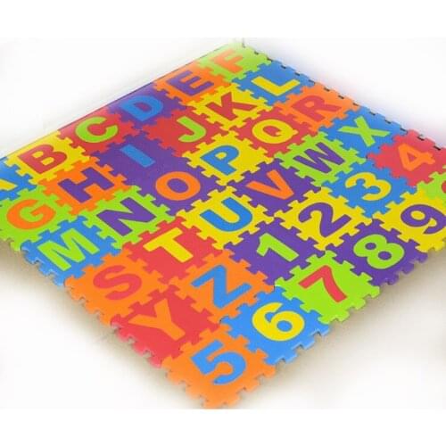 36Pcs/set ABCD/Number Pattern Foam Puzzle Kids Rug Carpet Split Joint EVA Baby Play Mat Indoor Soft activity Puzzle Mats