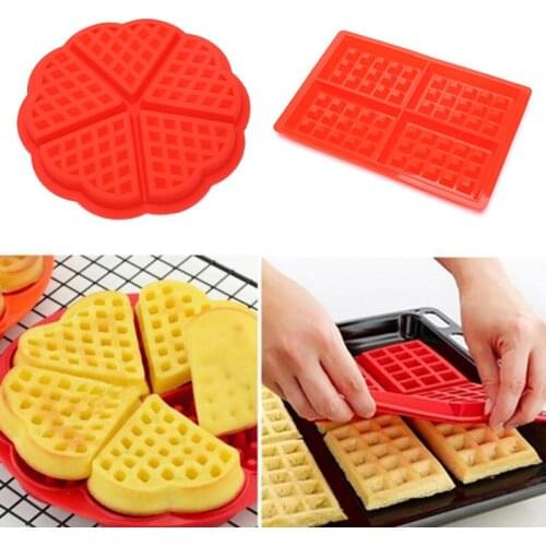 DIY Silicone Waffle Shaped Baking Mould Pan Cake Donuts Chocolate Cookie Mold