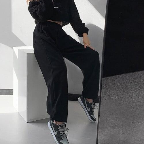 Harajuku Streetwear Solid Color TShirt Women Cotton O-Neck Long Sleeve Tight T-Shirt Casual Fashion Female Gothic Top Pants Sets