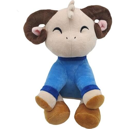Kawaii JSchlatt Ram Plush Toys Jschlatt Youtooz Ram Plush Stuffed Dolls Soft Animal Goat Plush Dolls Kids Birthday Gifts