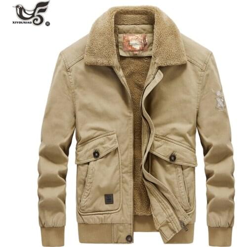 Winter Thick Warm Bomber Parkas Coat Men Military 100% Cotton Padded Denim Baseball Jackets Overcoat Windbreaker Man Clothing