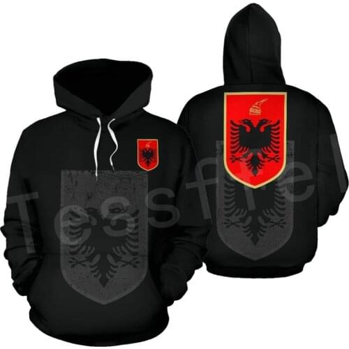 Tessffel Newest Albania Country Flag NewFashion Pullover Long sleeves Funny Tracksuit Unisex 3DPrint Zipper/Hoodies/Jacket A-1