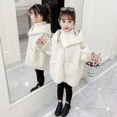 New Baby Girls Winter Jackets Lambs Wool Coats Kids Warm Jackets Fleece Children Outerwear Girls Loose Coats Baby Overcoat