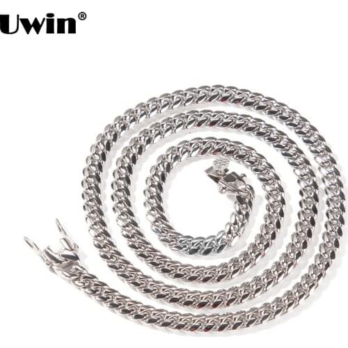 UWIN 6mm Stainless Steel Necklaces for Women Mens High Quality Titanium Steel Fashion Jewelry for Drop Shipping