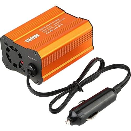 150W 12V To 220V Converter Car Adapter Power Inverter with Dual USB Charging Ports Safety for Consoles TV Laptops