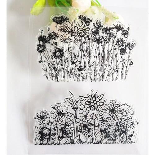 Beautiful Blooming Flowers Transparent Clear Stamp/Seal for DIY Scrapbooking / Photo Album Decorative Silicone Stamps Sheets