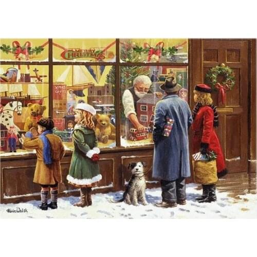 Christmas Window Decorations Cross Stitch Kits 14CT Unprinted 11CT Crafts For Embroidered Handmade Art Counted Set Wall Home