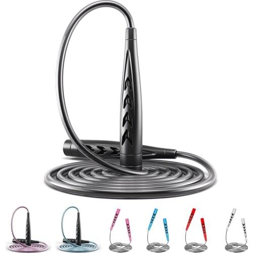 Speed Jump Rope Adjustable Skipping Rope with Comfortable Anti-Slip Handle for Workout, Fitness Exercise Training