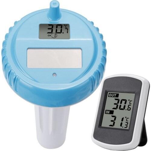 Hot Spring Water Thermometer LCD Digital Wireless Floating Pool Thermometer Water Thermometer Portable Swimming Pool Thermometer
