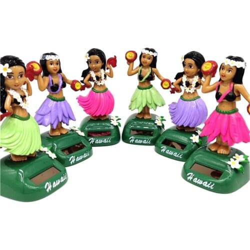 Car Decoration Solar Power Hawaii Girl Dancing Toy Home Office Car Dashboard Ornament Dancing Doll Car Solar Power Accessories