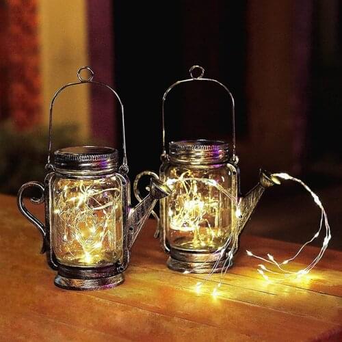 2pcs Outdoor Mason Jar Solar Lights Decorative for Courtyard Balcony Garden Fence Patio Wedding Party Decoration