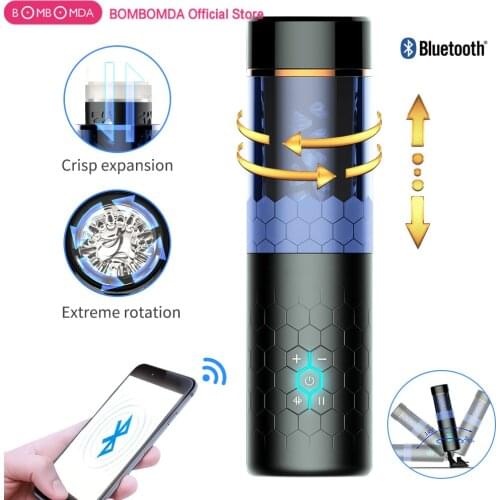 Bluetooth Vibrator Adult Sex Toys For Men Male Masturbation Cup Automatic Telescopic Rotation Artificial Vaginal Sex Machine