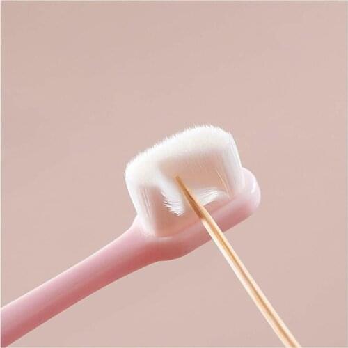1PC Portable Toothbrush With Million Soft Fur Safe And Environmentally Friendly High-end Handheld Adult General Household Items