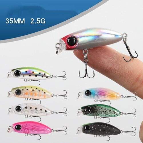 1 pcs Japanese Style Bait Small Lures for Fishing Lure 2.5g 35mm slowly Sinking Minnow Mini Hard Bait For Perch Trout